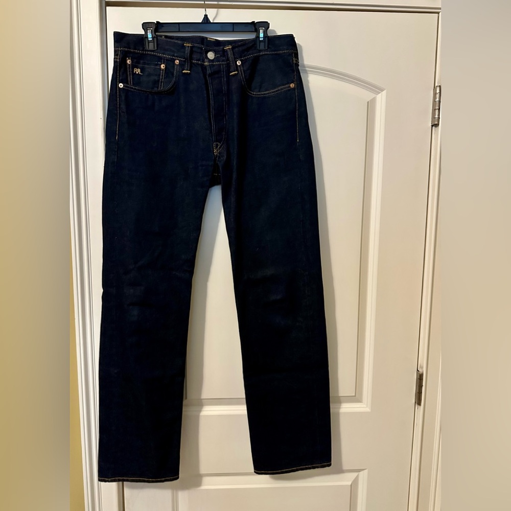 Ralph Lauren Double RRL men’s jeans.  Dark blue.  Excellent condition. 33x32